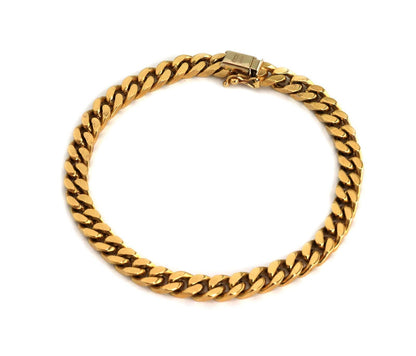 Curb 18k Yellow Gold Chain Link Bracelet - 7.5"