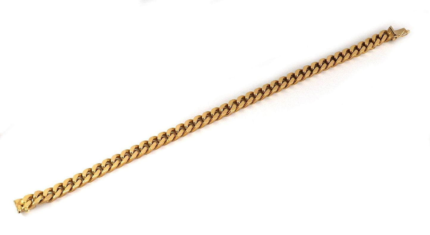 Curb 18k Yellow Gold Chain Link Bracelet - 7.5"