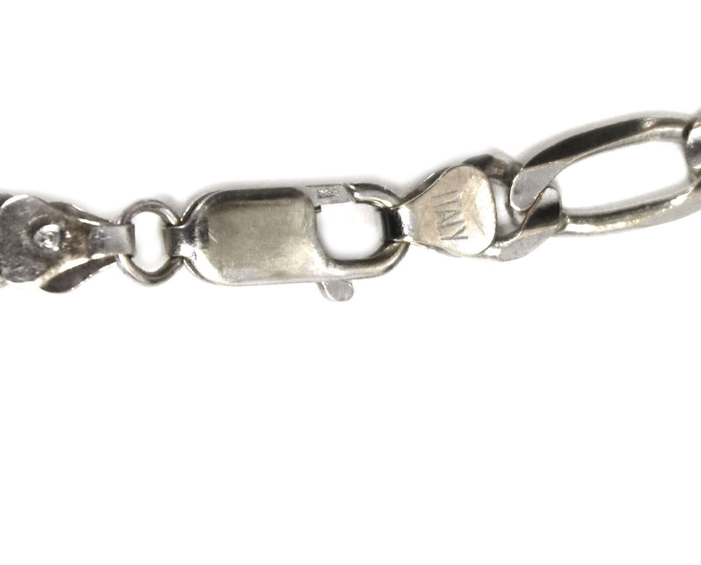 Figaro 14k White Gold Chain Link Bracelet - 8.25"