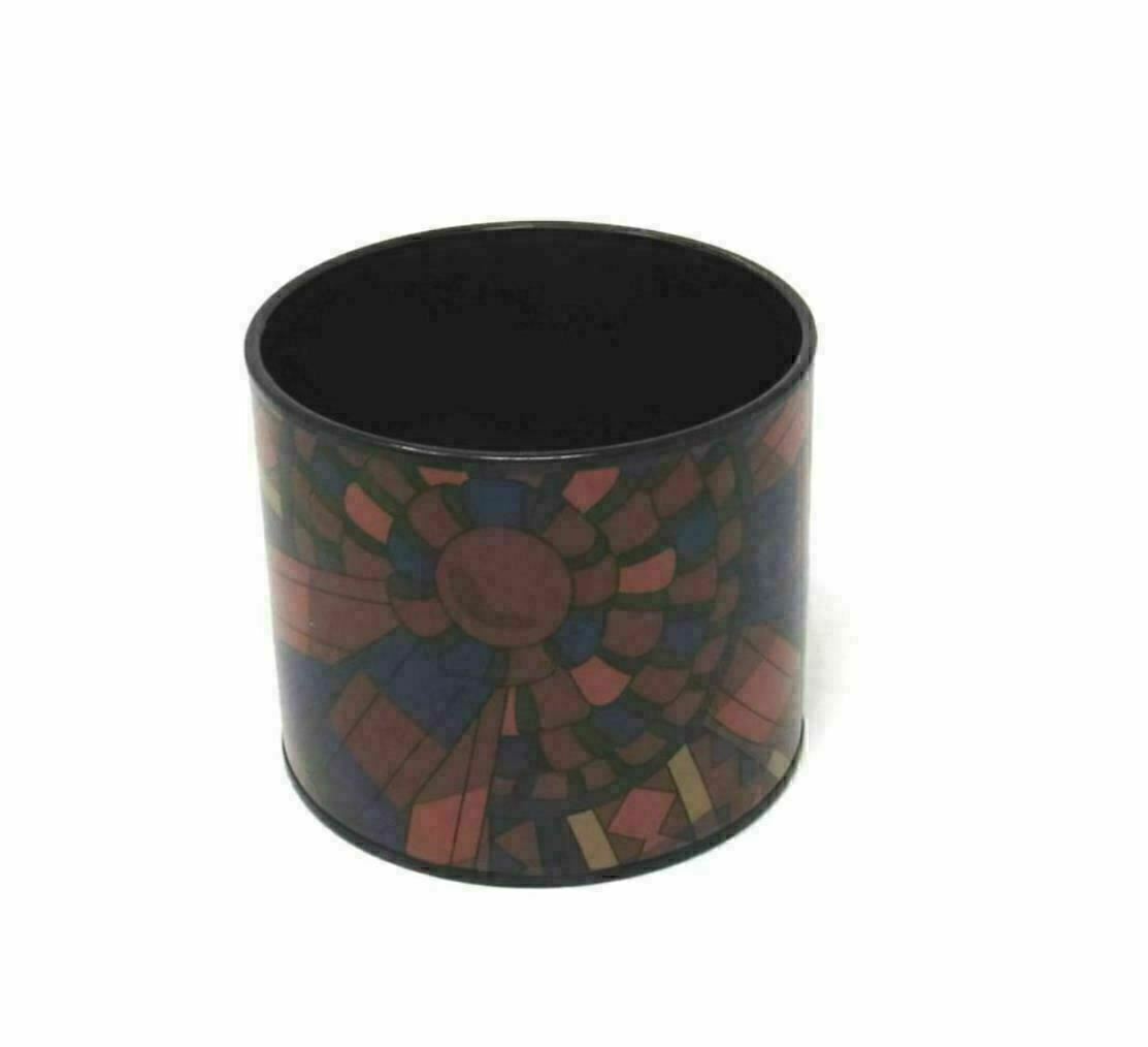 Hermès Rubans de Cheval Abstract Mosaic PVD Wide Enamel Bangle Bracelet