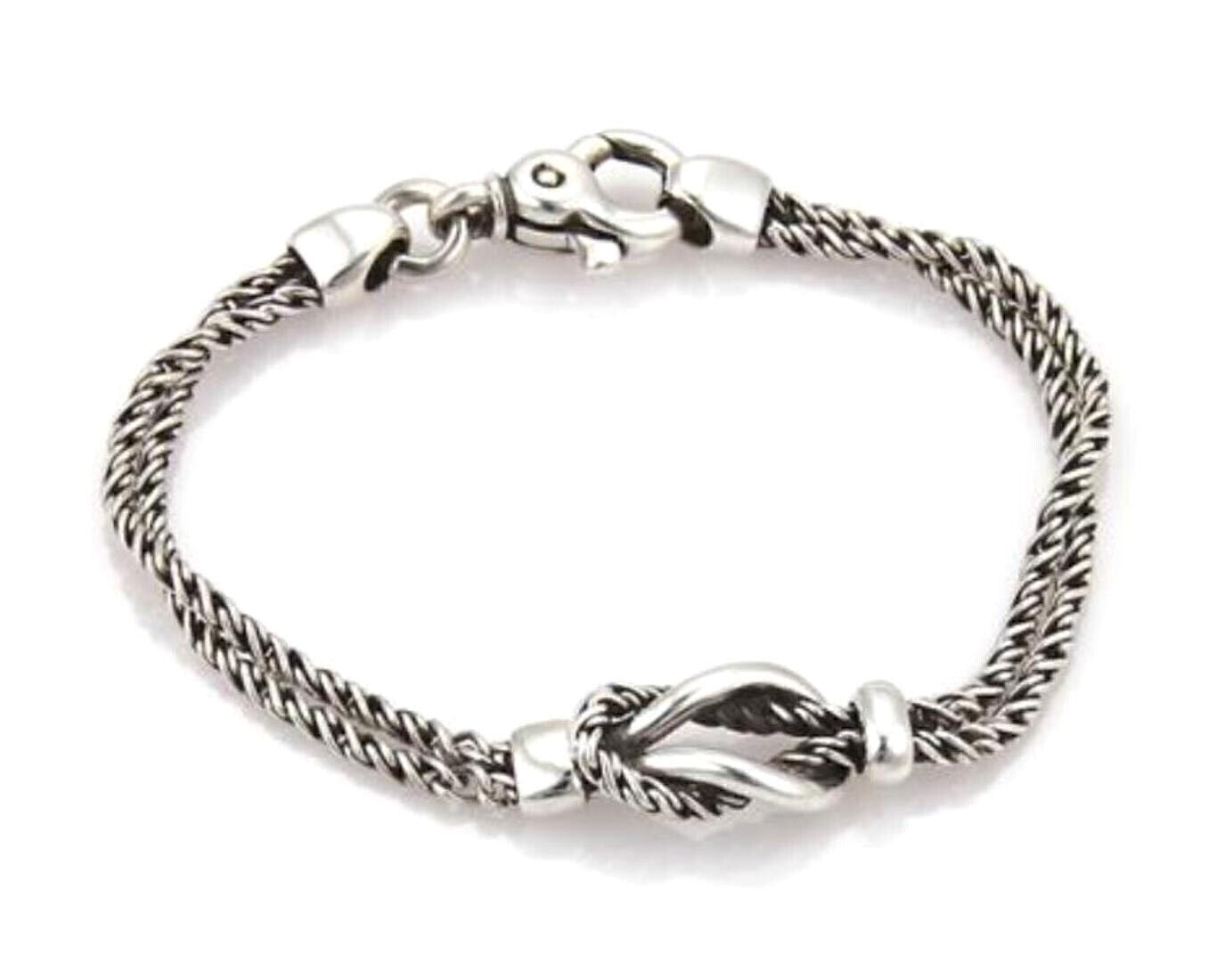 Tiffany & Co. Sterling Silver Sailor Knot Double Woven Chain Bracelet