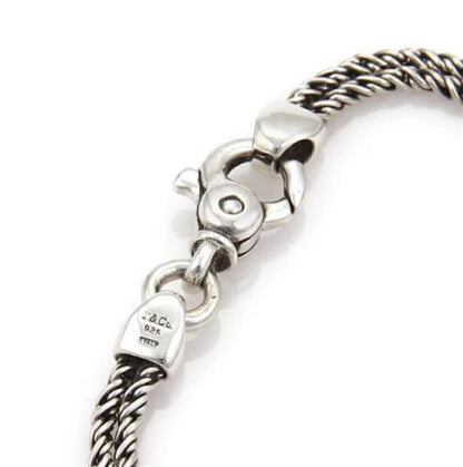 Tiffany & Co. Sterling Silver Sailor Knot Double Woven Chain Bracelet