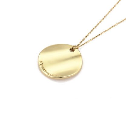 Tiffany & Co. Notes 18k Yellow Gold Round Wave Pendant Necklace