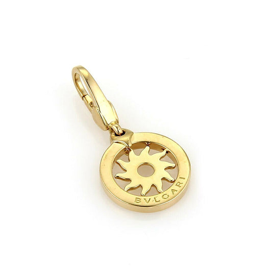 Bvlgari Tondo Sun Burst 18k Yellow Gold Circle Charm