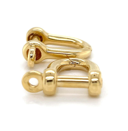 Van Cleef & Arpels Vintage 14k Yellow Gold Key Bolt Oval Cufflinks w/Paper