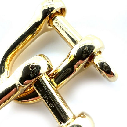 Van Cleef & Arpels Vintage 14k Yellow Gold Key Bolt Oval Cufflinks w/Paper