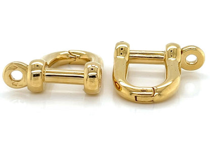 Van Cleef & Arpels Vintage 14k Yellow Gold Key Bolt Oval Cufflinks w/Paper