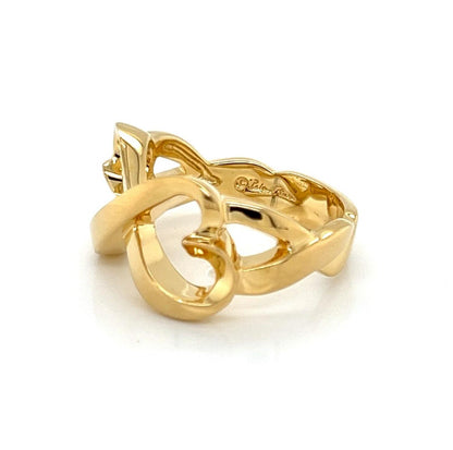 Tiffany & Co. Picasso Infinity 18k Yellow Gold Double Hearts Ring - Size 6.5