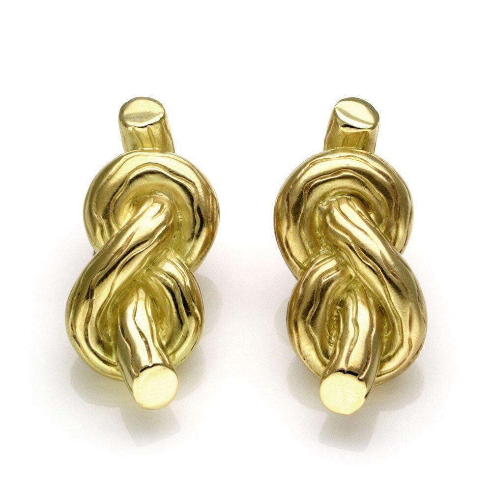 Angela Cummings 18k Yellow Gold Sailor Knot Clip On Earrings