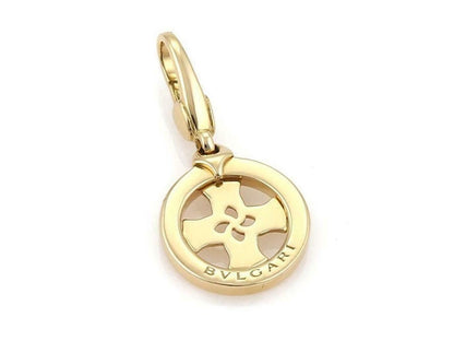 Bvlgari Tondo 18k Yellow Gold Cross Circle Charm Pendant