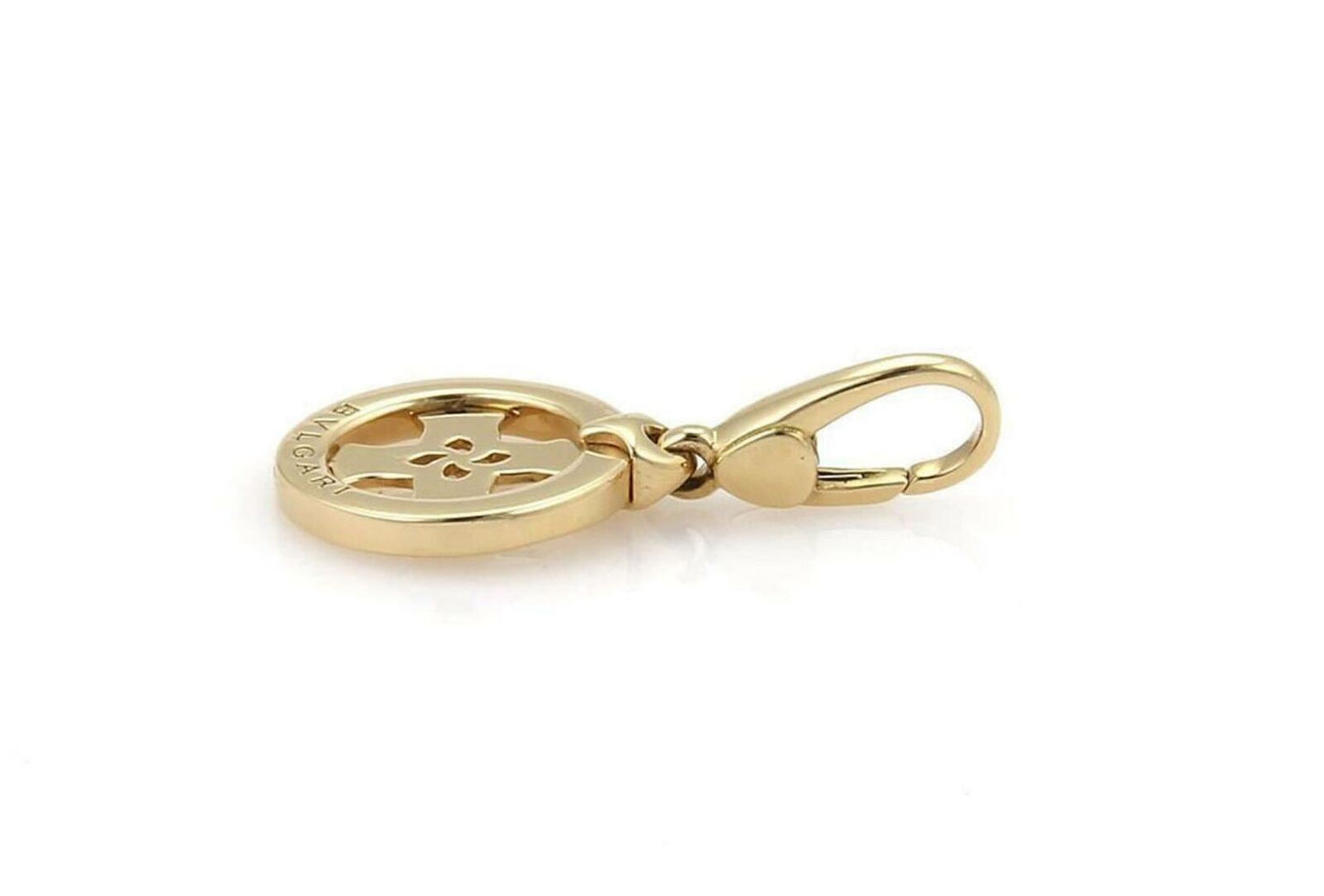 Bvlgari Tondo 18k Yellow Gold Cross Circle Charm Pendant