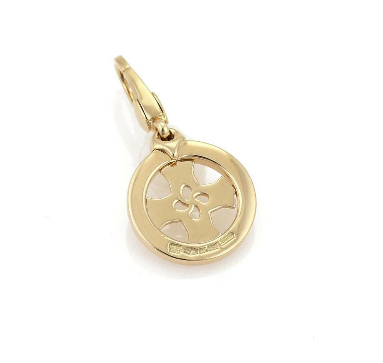 Bvlgari Tondo 18k Yellow Gold Cross Circle Charm Pendant