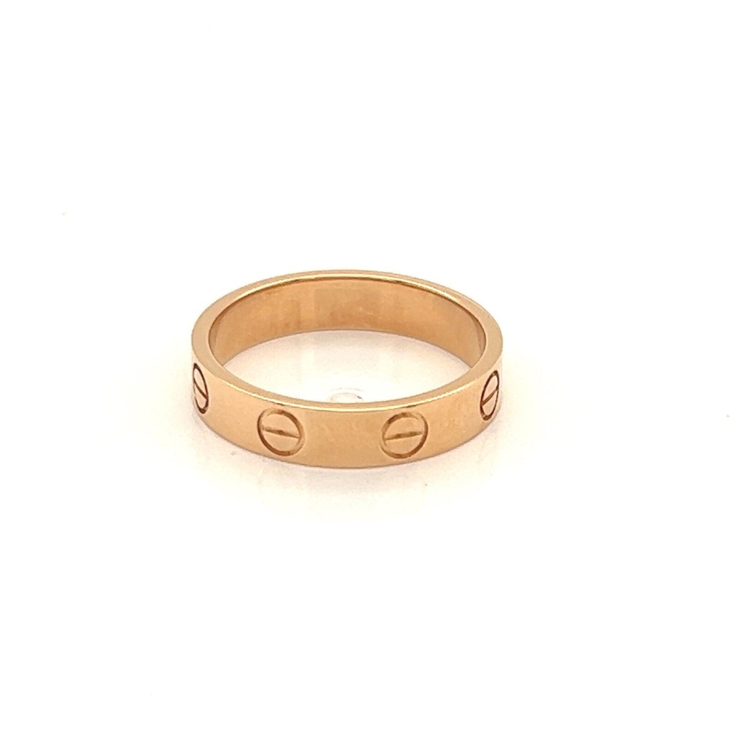 Cartier Mini Love 18k Pink Gold Wedding Band Ring w/Cert - Size 4.5