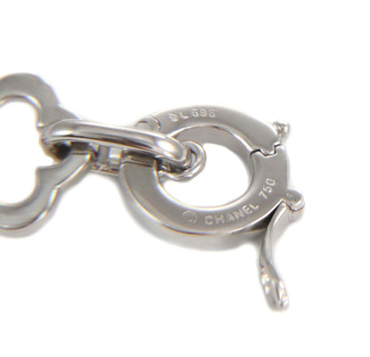 Chanel Camellia 18k White Gold Floral Circle Charm Link Bracelet