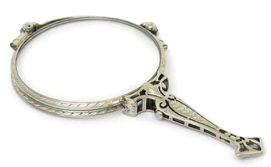 Art Deco Tiffany & Co. Platinum Folding Lorgnette Magnify Glasses