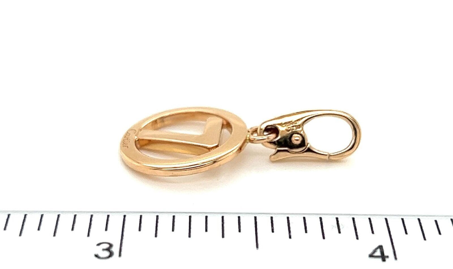 Cartier 18k Pink Gold  Lucky #7 Round Charm Pendant