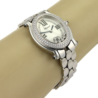 Chopard Happy Sport Oval 7 Floating Diamonds Ladies Stainless Steel Wrist Watch