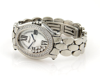 Chopard Happy Sport Oval 7 Floating Diamonds Ladies Stainless Steel Wrist Watch