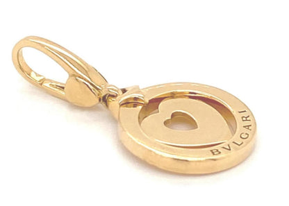 Bvlgari 18k Yellow Gold Tondo Heart Charm Pendant