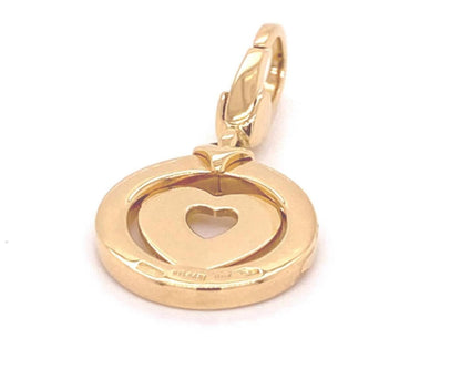 Bvlgari 18k Yellow Gold Tondo Heart Charm Pendant