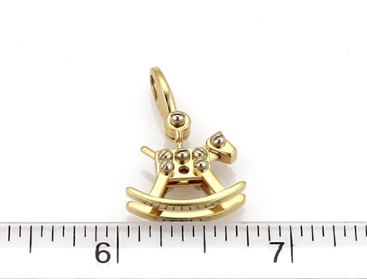 Cartier Rocking Horse 18k Two Tone Gold Charm Pendant w/Cert