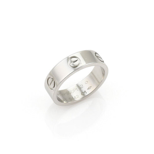 Cartier Love Platinum 5.5mm Band Ring - Size 6