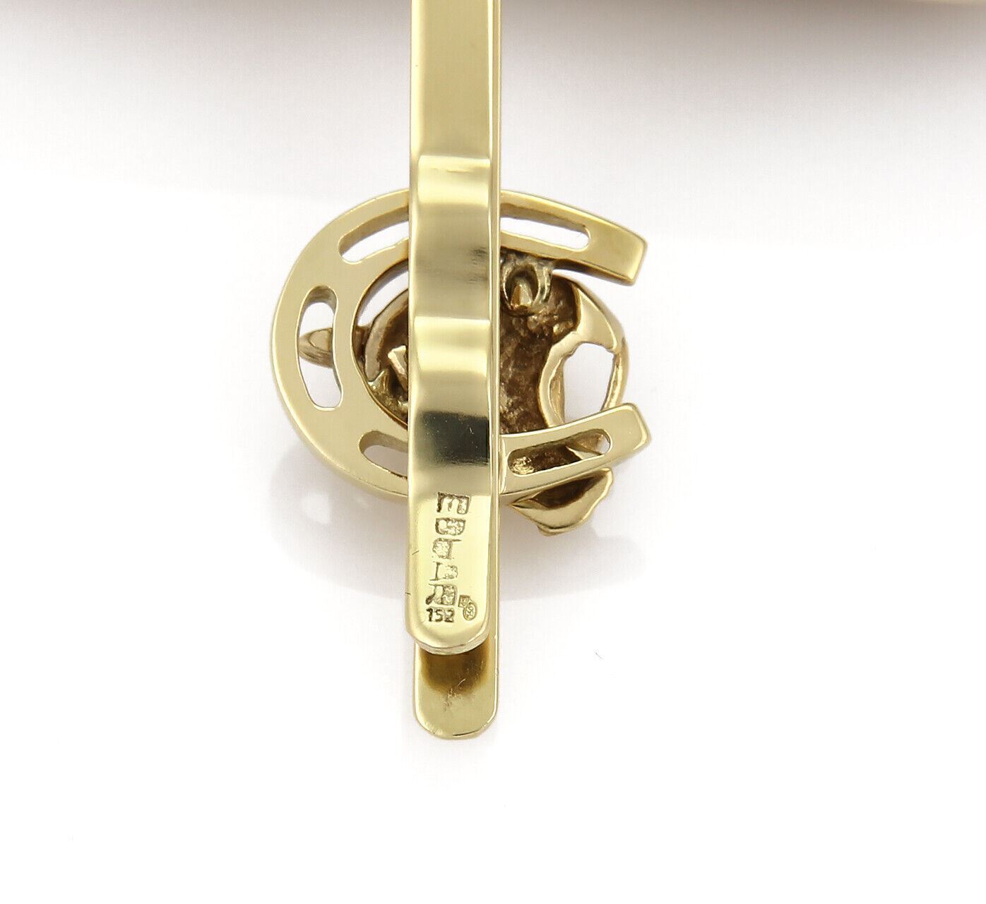 Carrera y Carrera Horse Shoe & Horse 18k Yellow Gold Tie Clip