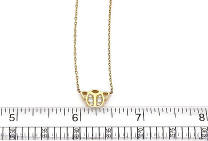 Cartier Diamond Scarab 18k Yellow Gold Pendant Necklace w/Paper