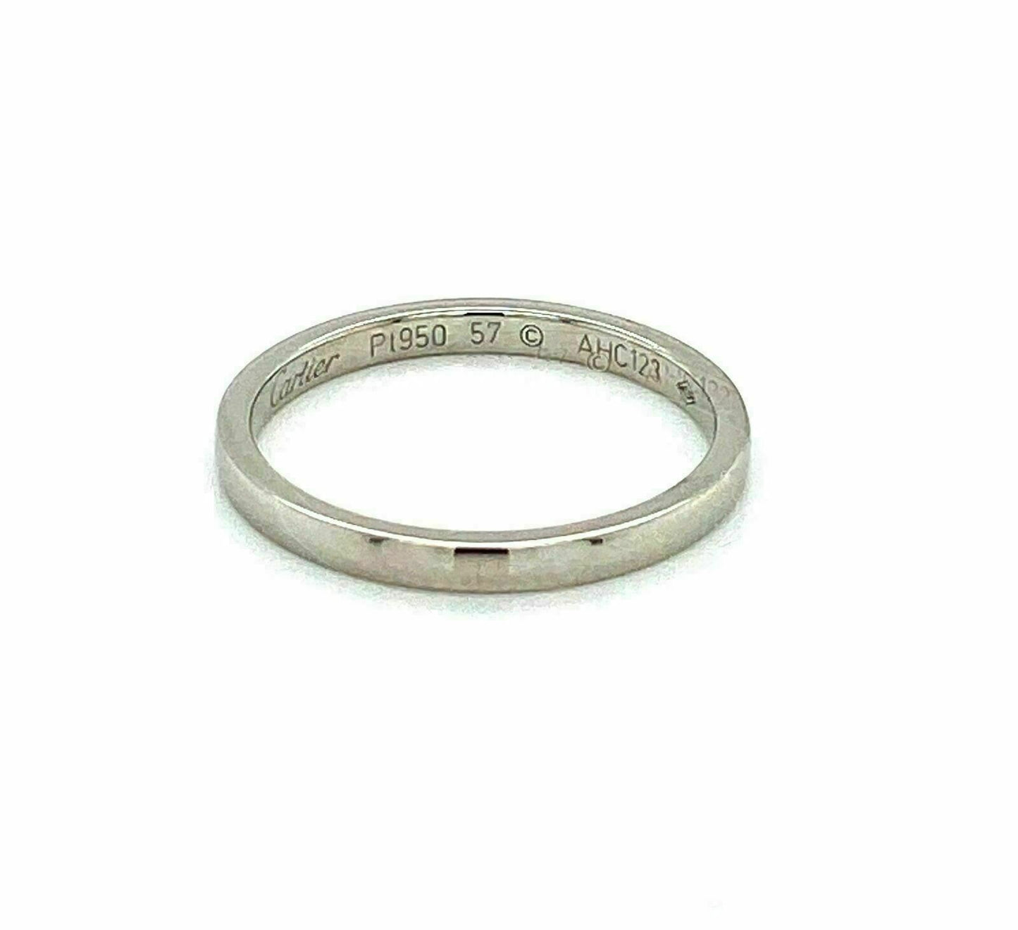 Cartier Platinum Wedding Band Ring - Size 8