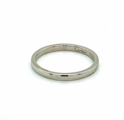 Cartier Platinum Wedding Band Ring - Size 8