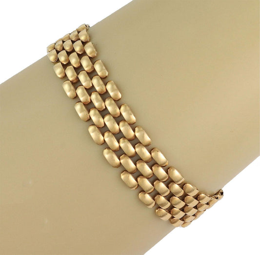 Classic 12mm Wide 14k Yellow Gold Link Bracelet - 7"