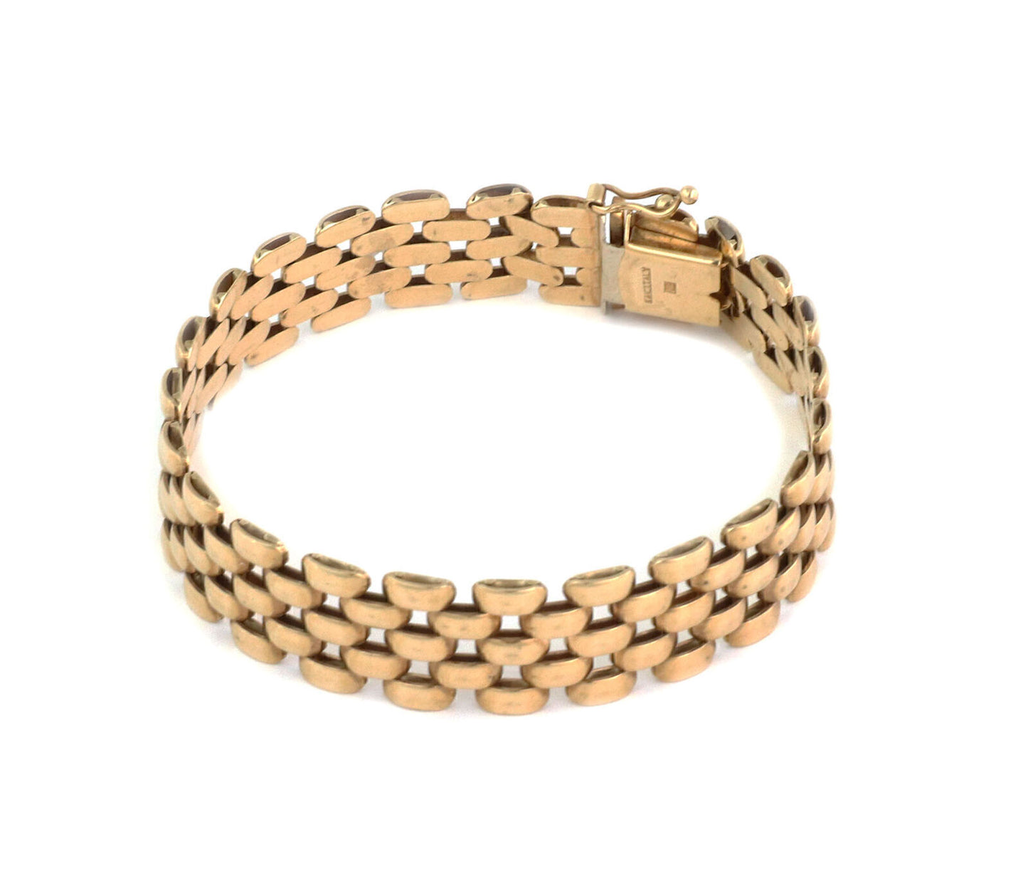 Classic 12mm Wide 14k Yellow Gold Link Bracelet - 7"