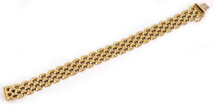 Classic 12mm Wide 14k Yellow Gold Link Bracelet - 7"