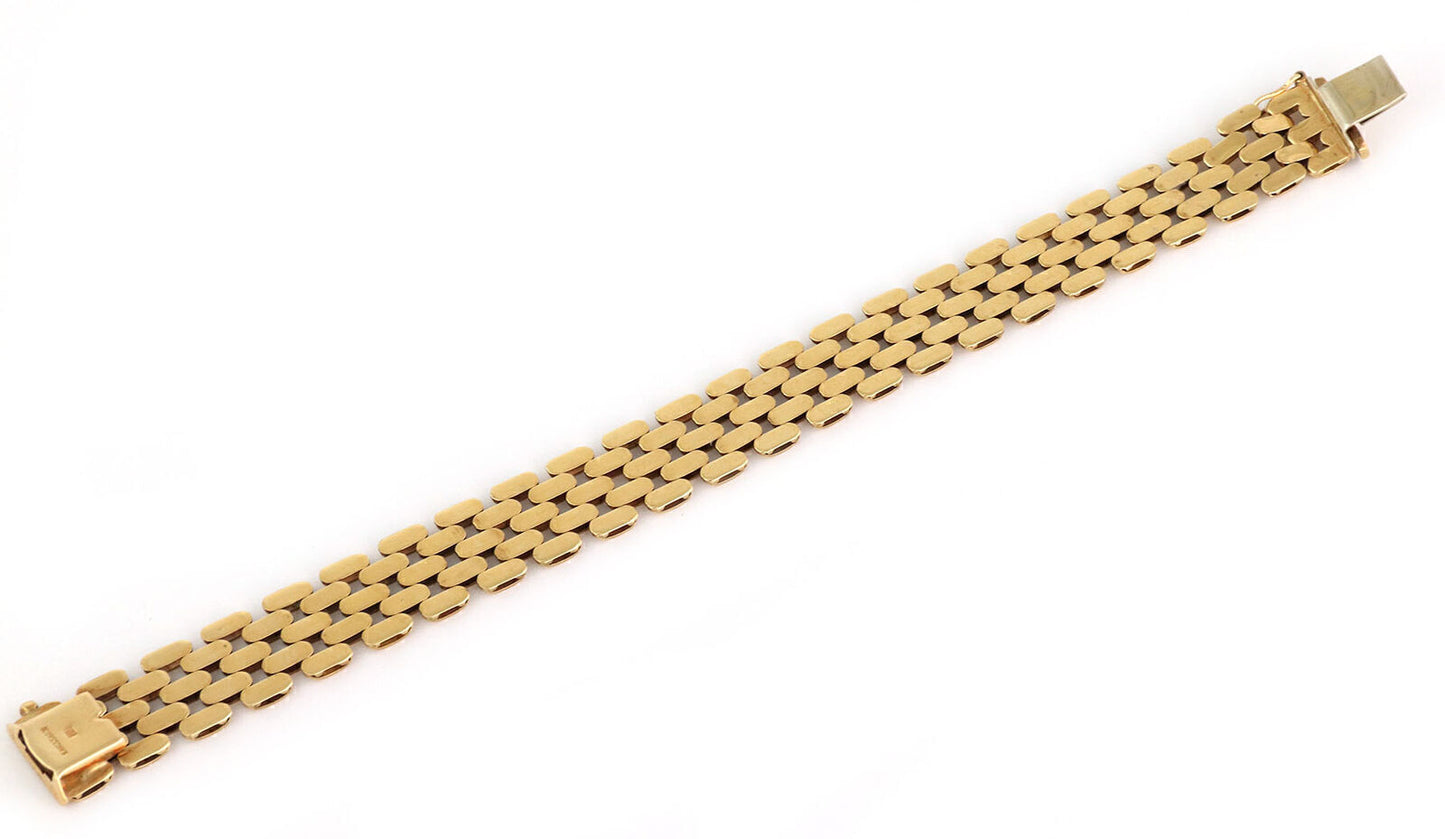 Classic 12mm Wide 14k Yellow Gold Link Bracelet - 7"