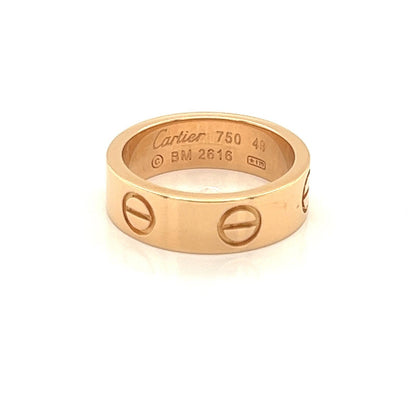 Cartier Love 18k Pink Gold Ring - Size 4.5