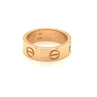Cartier Love 18k Pink Gold Ring - Size 4.5