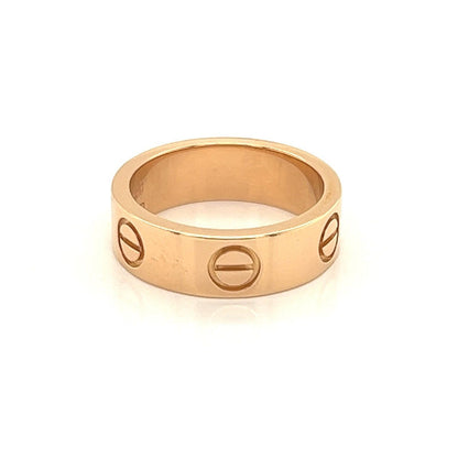 Cartier Love 18k Pink Gold Ring - Size 4.5
