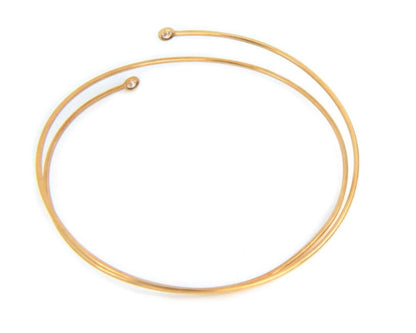 Tiffany & Co. Peretti 18k Yellow Gold Diamond Hoop Bangle Bracelet