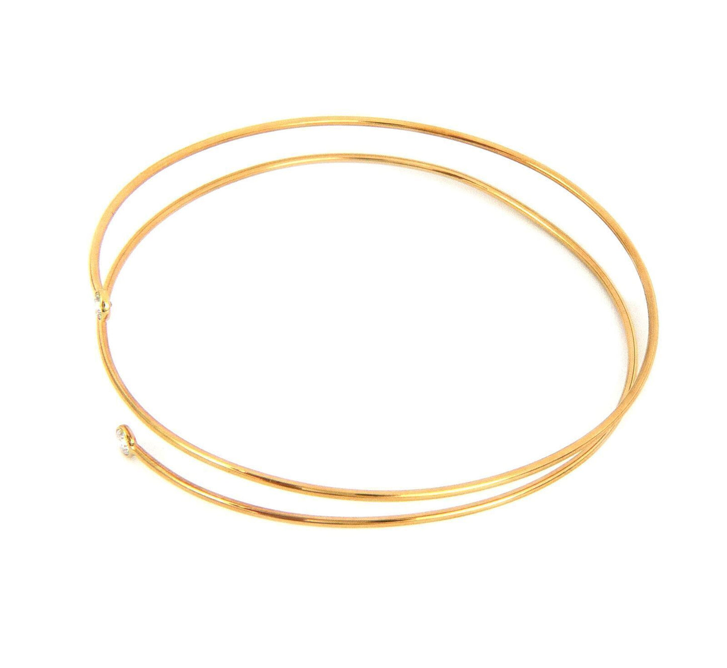 Tiffany & Co. Peretti 18k Yellow Gold Diamond Hoop Bangle Bracelet