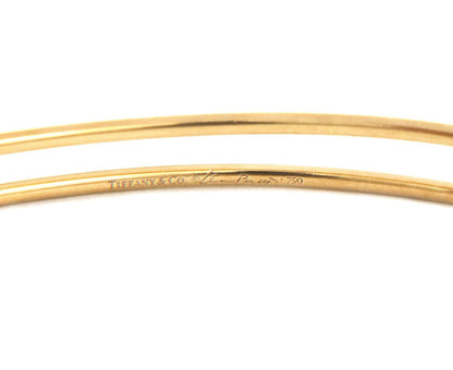 Tiffany & Co. Peretti 18k Yellow Gold Diamond Hoop Bangle Bracelet