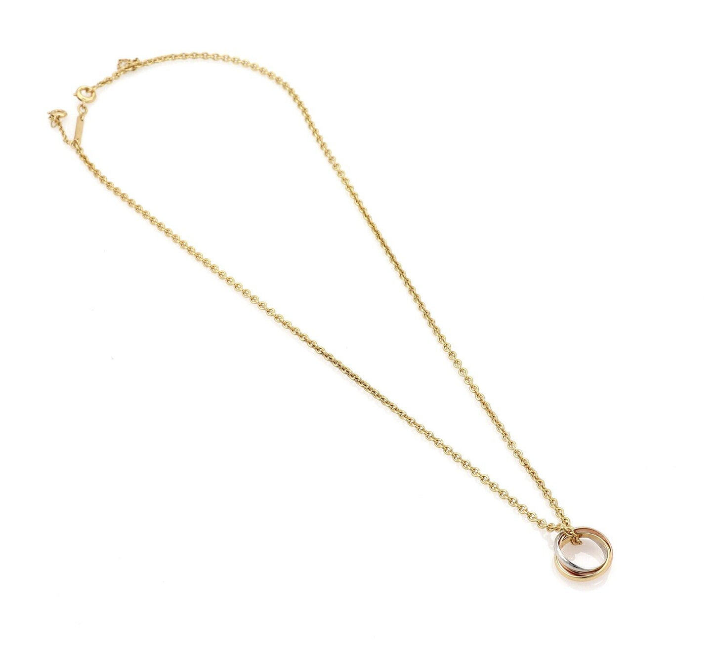 Cartier Trinity 18k Tri color Gold Pendant Necklace