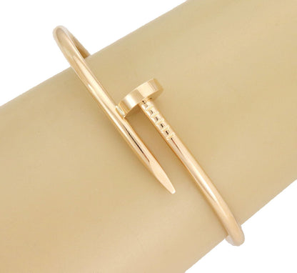 Cartier Classic Juste un Clou 18k Yellow Gold Bangle Bracelet w/Cert - Size 18