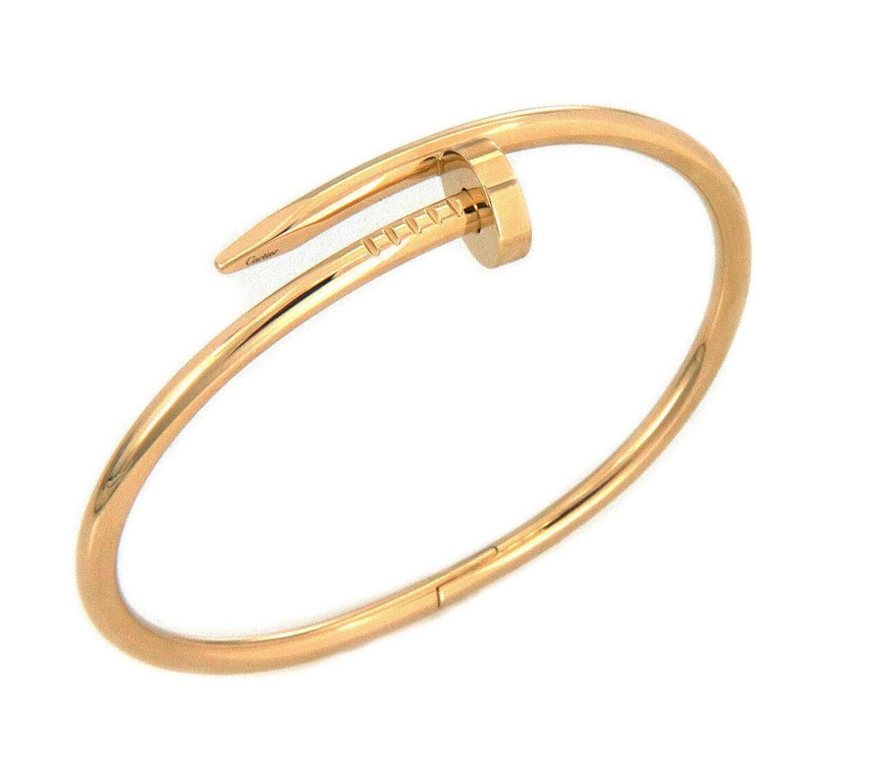 Cartier Classic Juste un Clou 18k Yellow Gold Bangle Bracelet w/Cert - Size 18