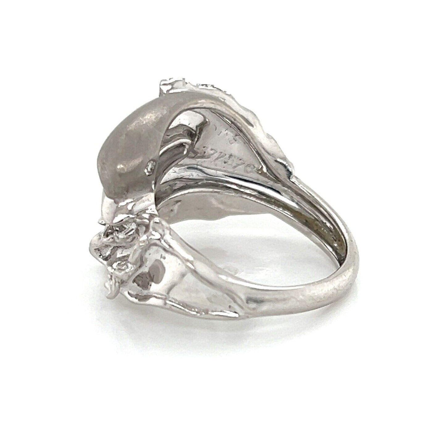 Carrera y Carrera Diamond 18k White Gold Double Dolphin Ring - Size 5