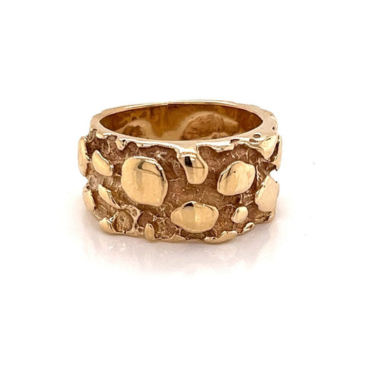 Nugget 14k Yellow Gold Ring - Size 6.5