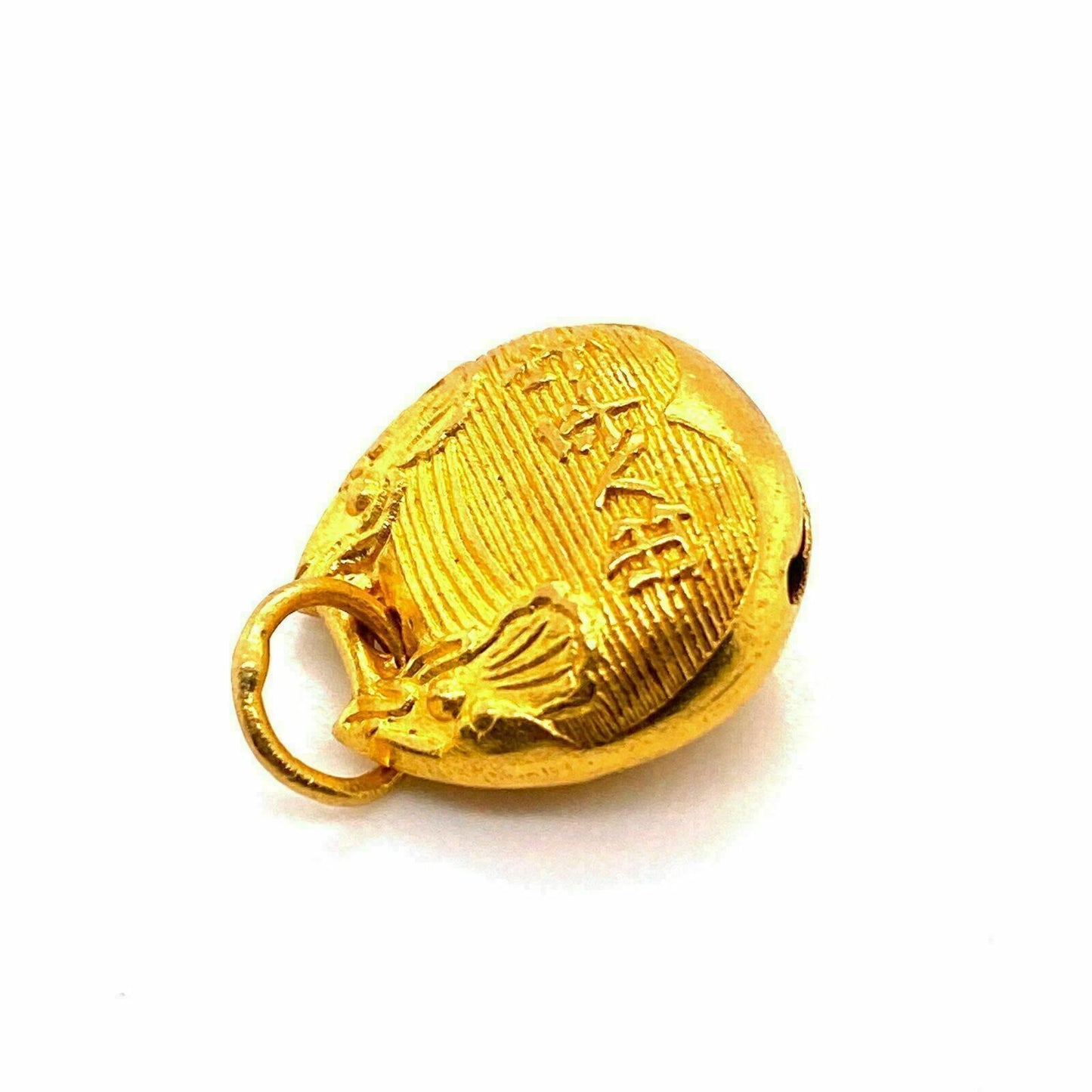 Textured Design 24k Gold Purse Charm Pendant