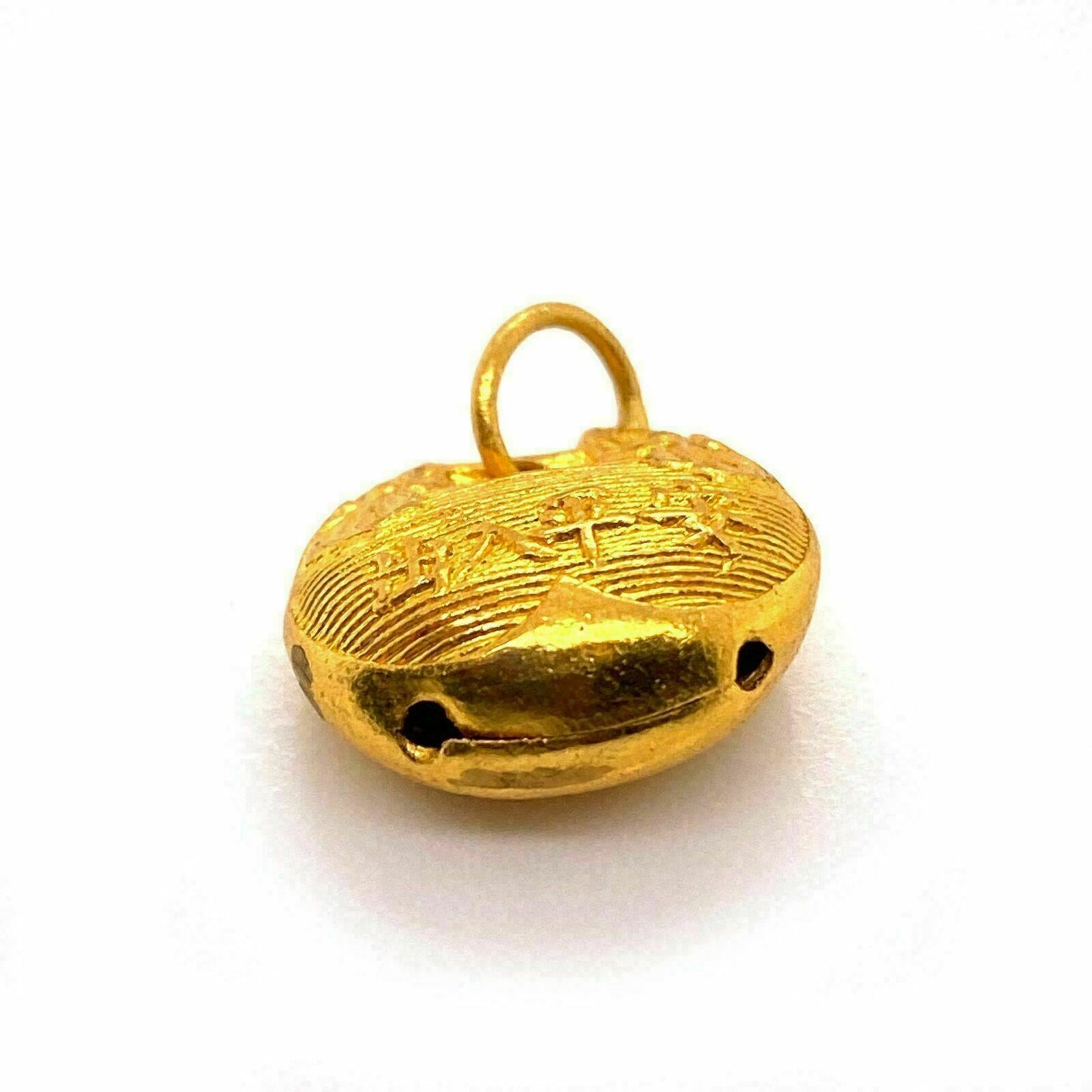 Textured Design 24k Gold Purse Charm Pendant