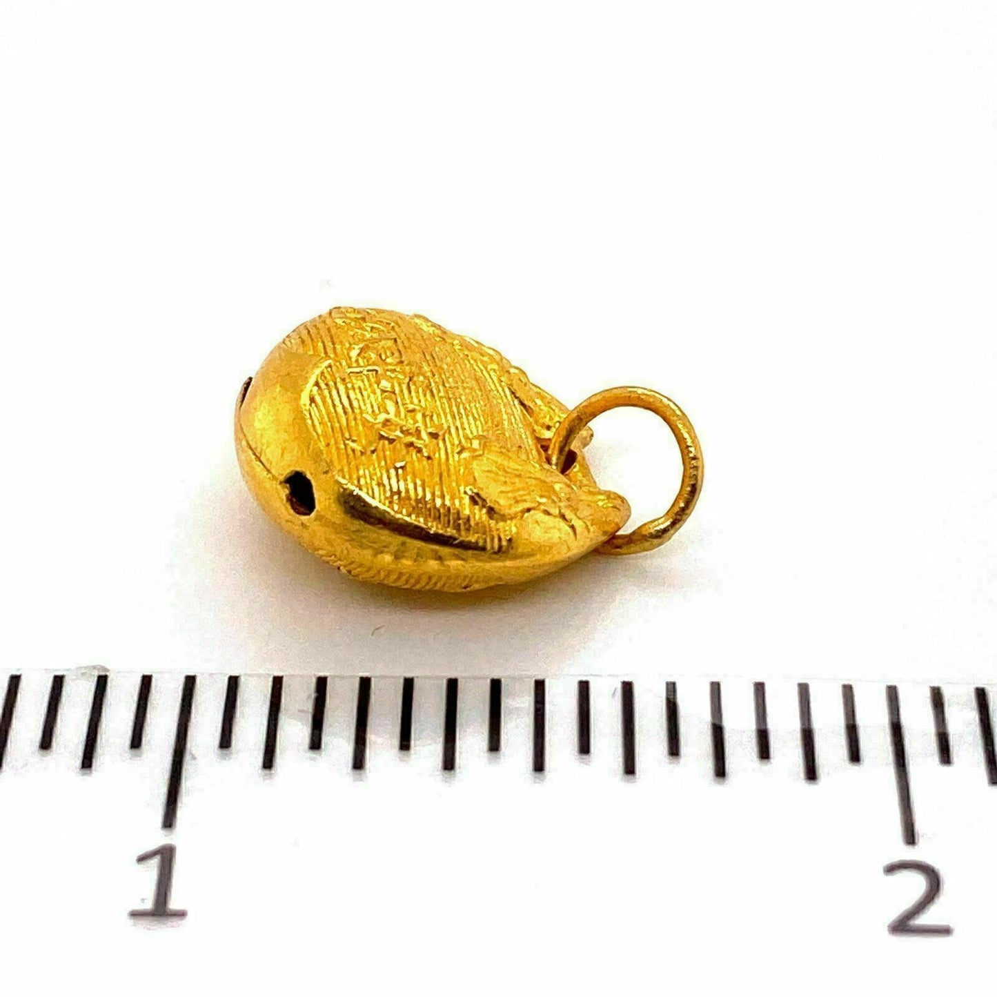 Textured Design 24k Gold Purse Charm Pendant