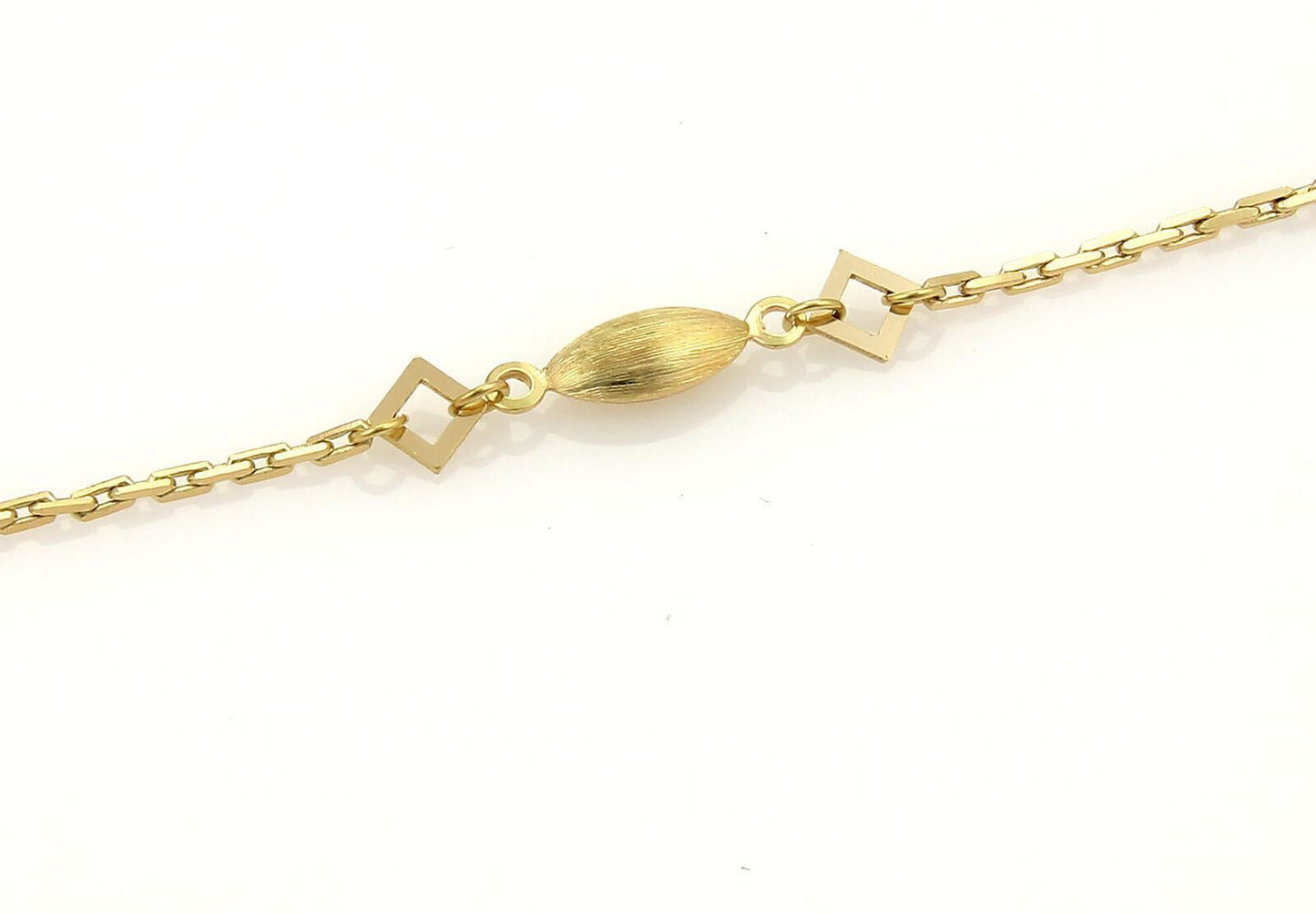 Fancy Design 18k Yellow Gold Long Chain Tassel Necklace