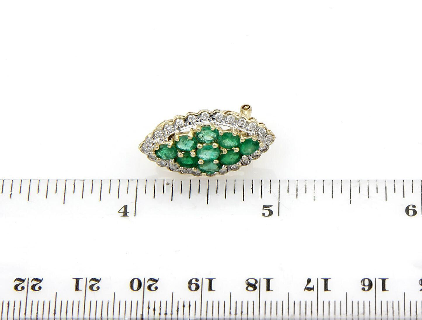 Emerald & Diamond 14K Yellow Gold Cluster Earrings